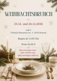 Weihnachtsbrunch im Laak5 Warnemünde